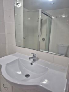 Bathroom shower screen cleaned streak free