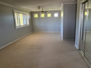 Bedroom carpet cleaned