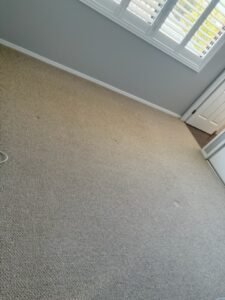 Bedroom carpet cleaned